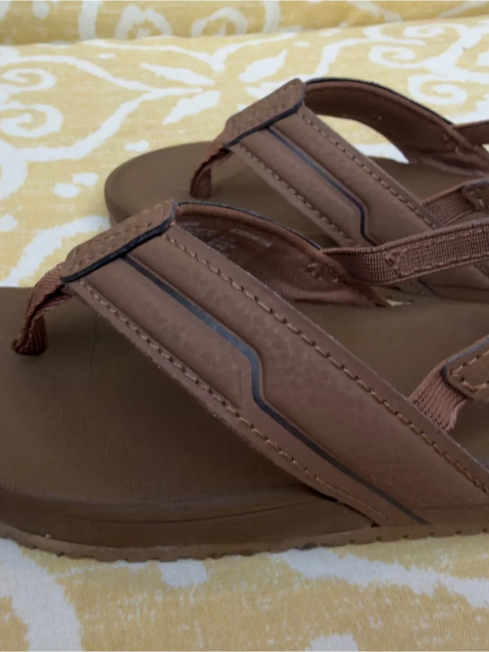 Kids Brown Slingback Thong Sandals - Comfortable Everyday Wear